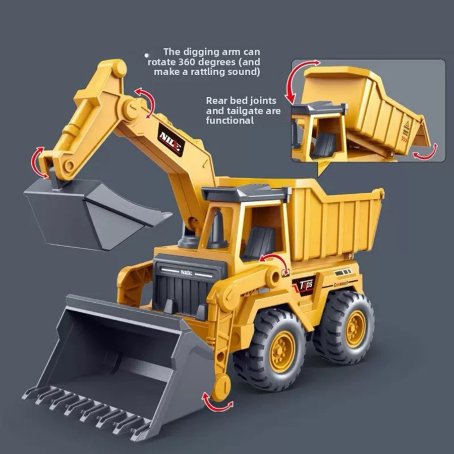 Model Kit Excavator - 1 Stück Bagger-LKW-Modell Spielzeug Baufahrzeug Kleinkind