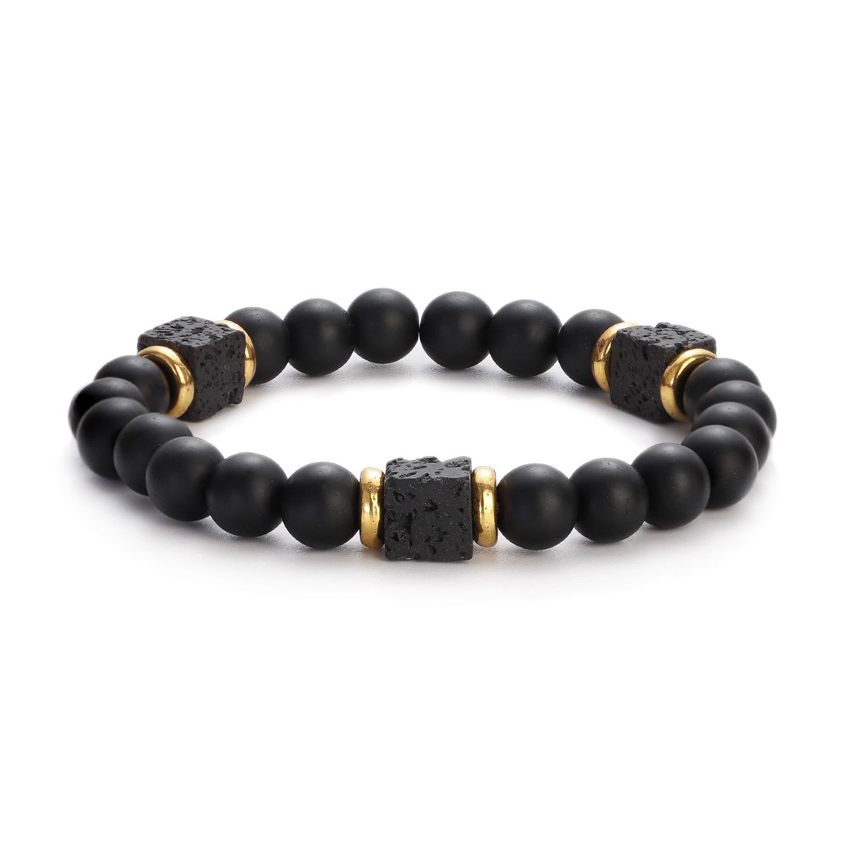 Model Kit Quick - Klassische Schwarz Stein Armbänder Männer Schmuck