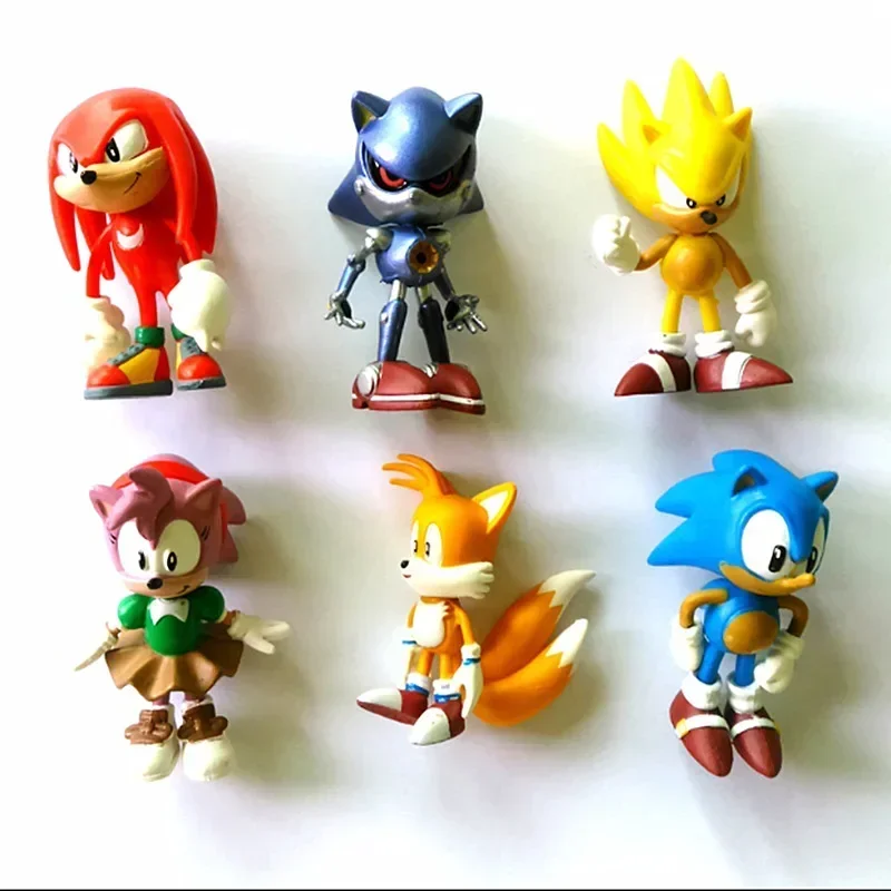 Model Kit Sonic - Set Mini Niedliche 6-teilige Sonic PVC-Charakterfiguren